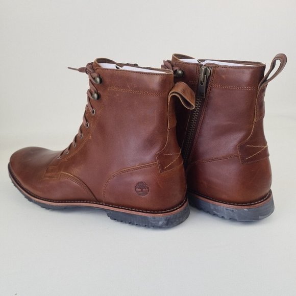 Timberland Men Kendrick Leather Side Zip Casual Boot Brown - Picture 14 of 16
